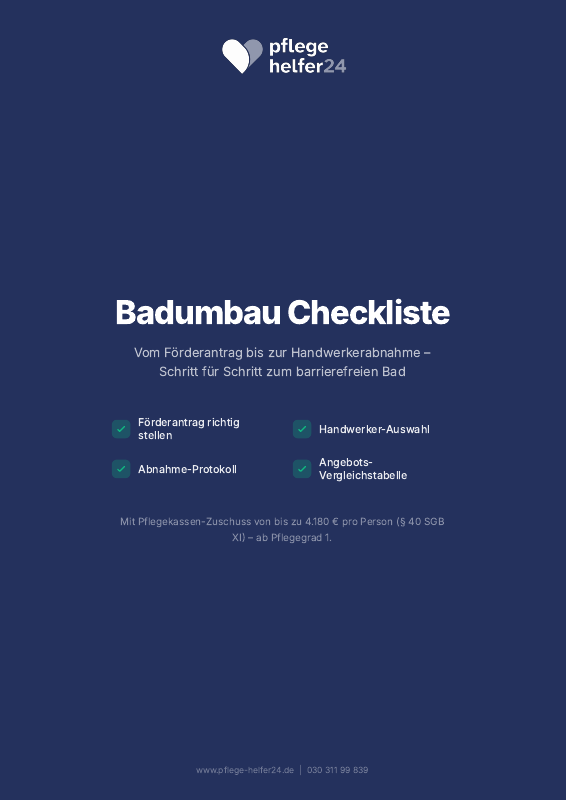 Badumbau Checkliste Vorschau