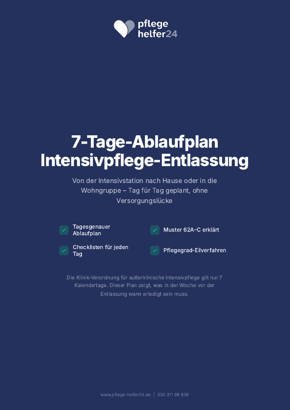 Intensivpflege-Entlassung: der 7-Tage-Plan Vorschau