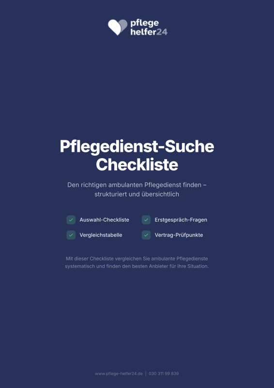 Pflegedienst-Suche Checkliste Vorschau