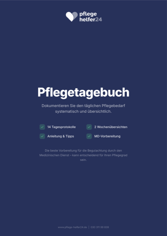Kostenloses Pflegetagebuch Vorschau