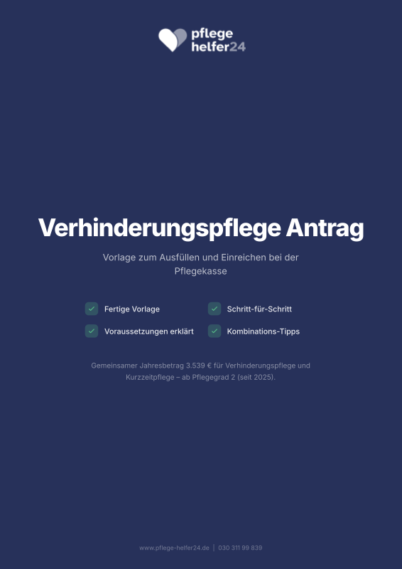Verhinderungspflege Antrag Vorlage Vorschau