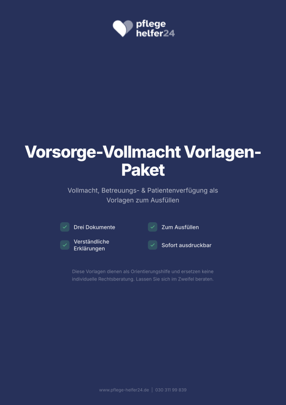 Vorsorge-Vollmacht Vorlagen-Paket Vorschau