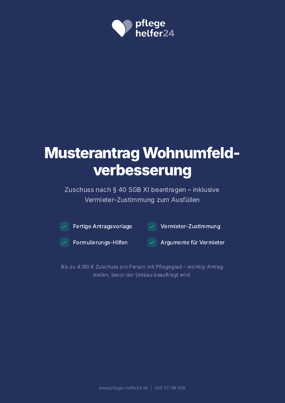 Musterantrag Wohnumfeldverbesserung Vorschau