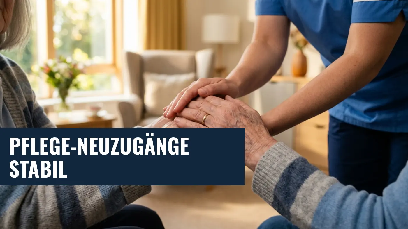 WIdO-Analyse: Pflege-Neuzugänge ab 60 Jahren bleiben stabil