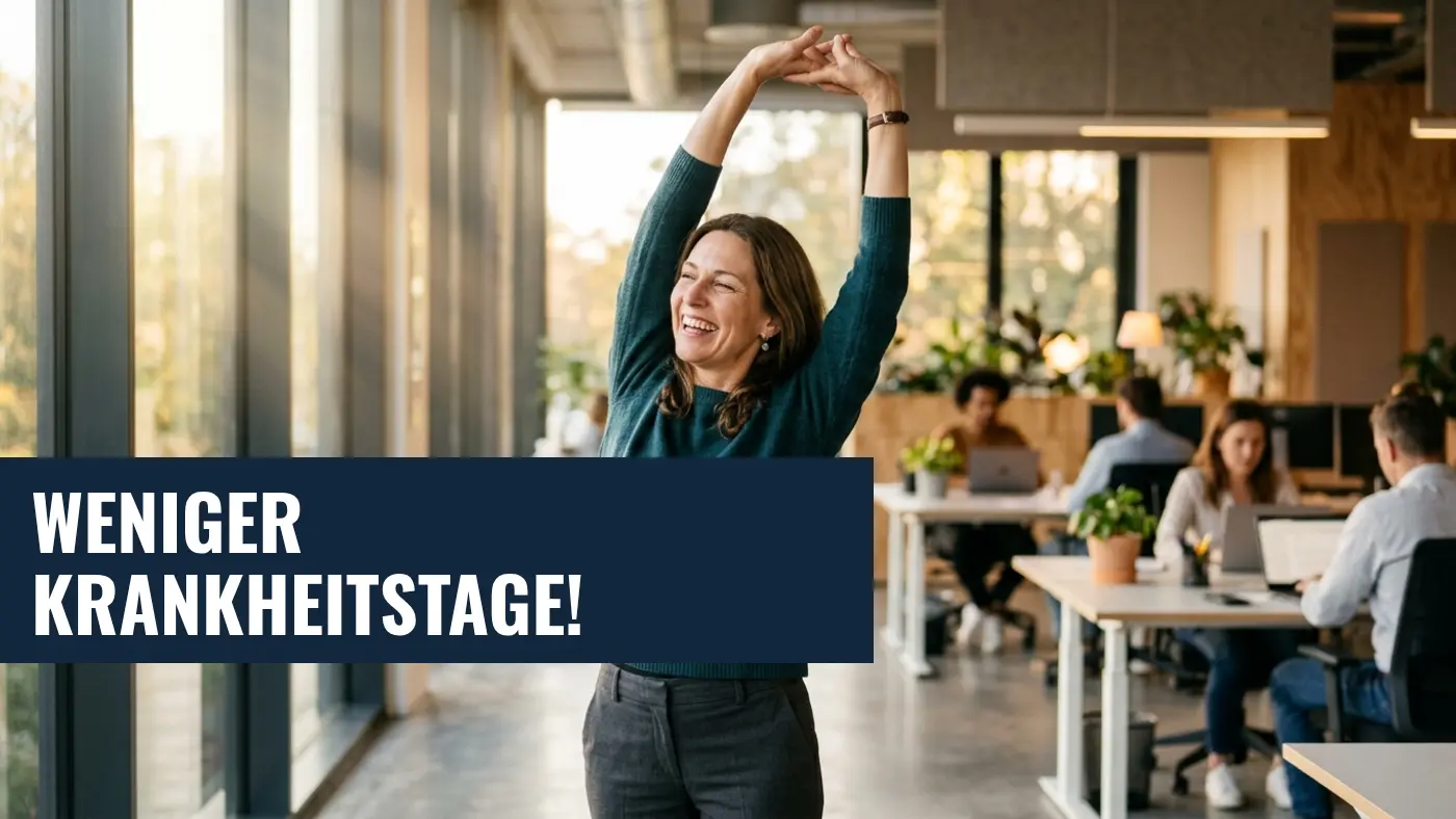 Prävention am Arbeitsplatz: Bis zu 46 Krankheitstage weniger