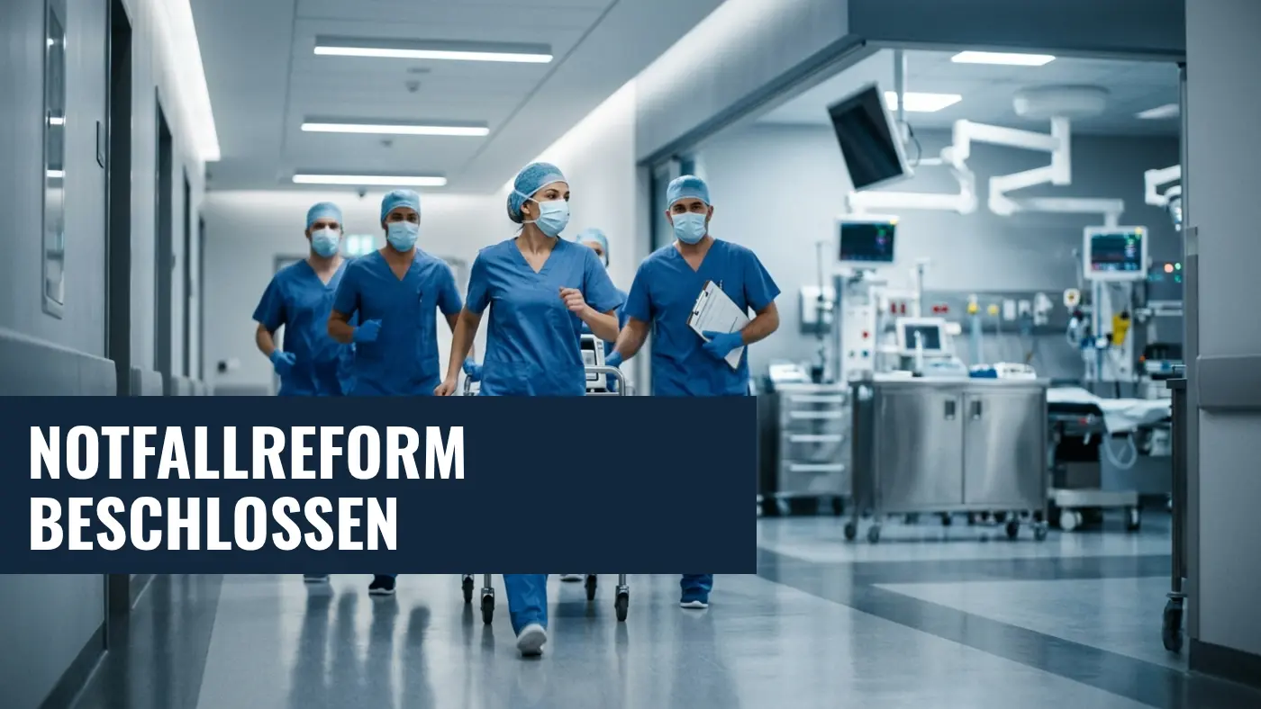 Notfallreform 2026 beschlossen: Kabinett will Notaufnahmen entlasten