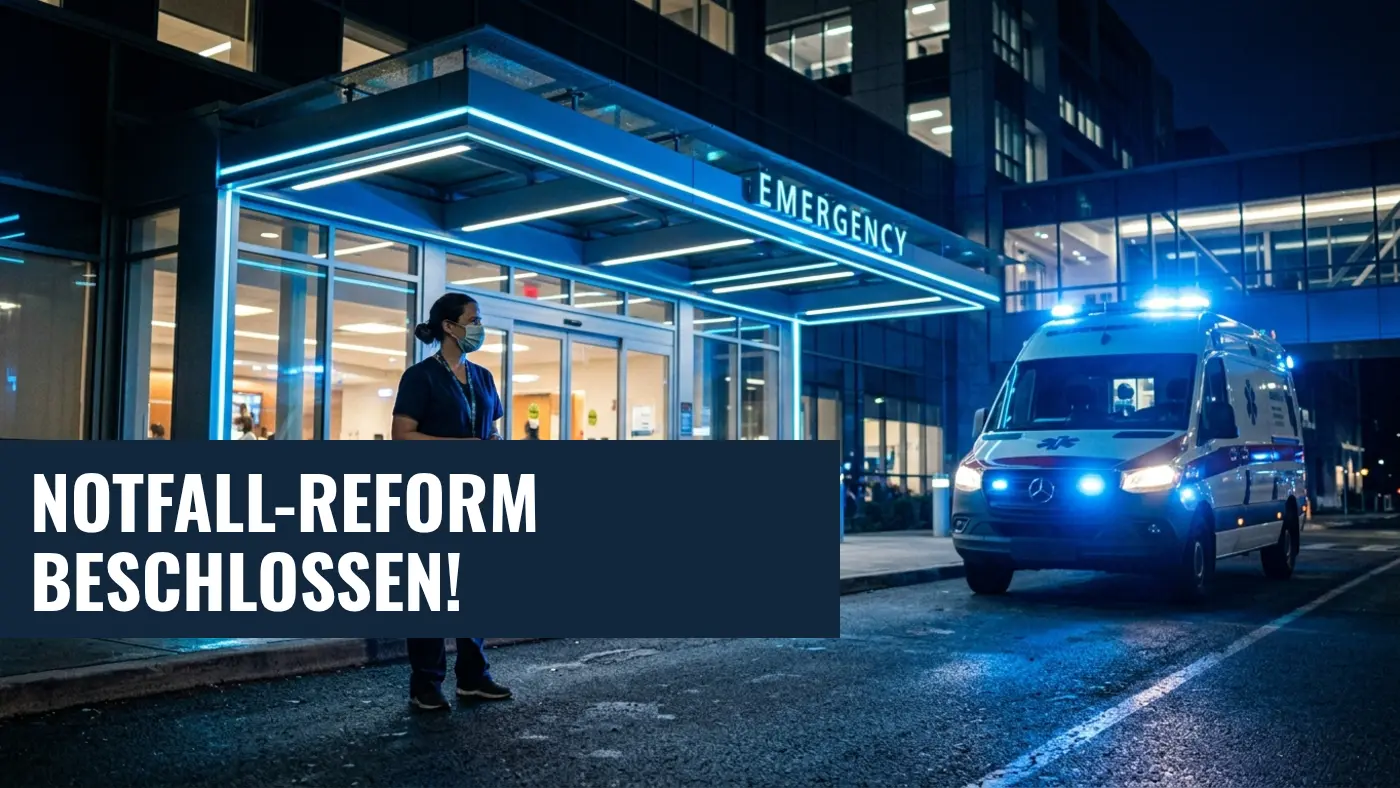 Notfall-Reform 2026 beschlossen: Neue Regeln für Notaufnahme & 112