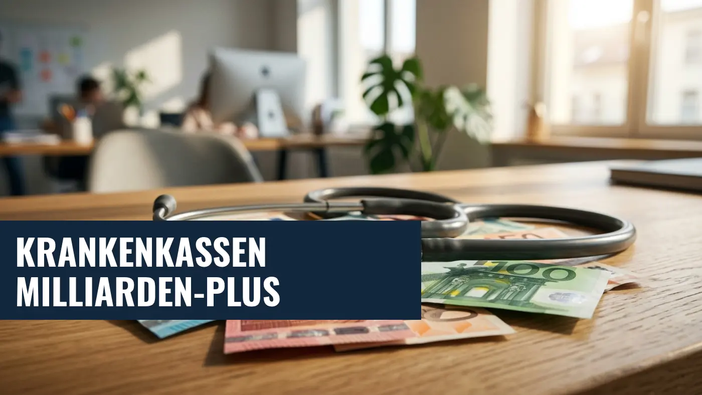 Krankenkassen-Überschuss 2026: GKV meldet Milliarden-Plus im 1. Quartal