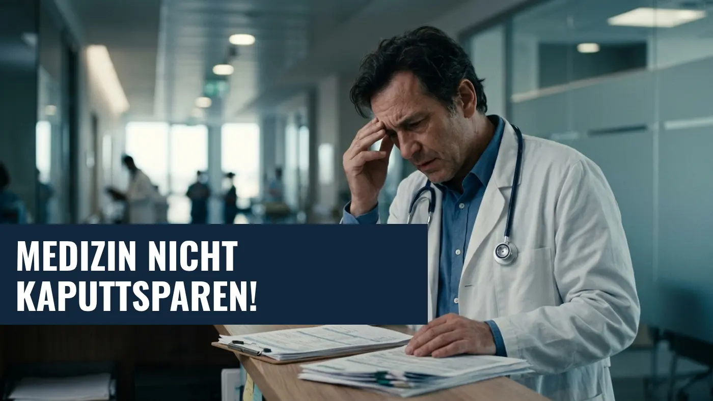Gesundheits-Spargesetz: Freie Ärzteschaft warnt vor fatalen Folgen