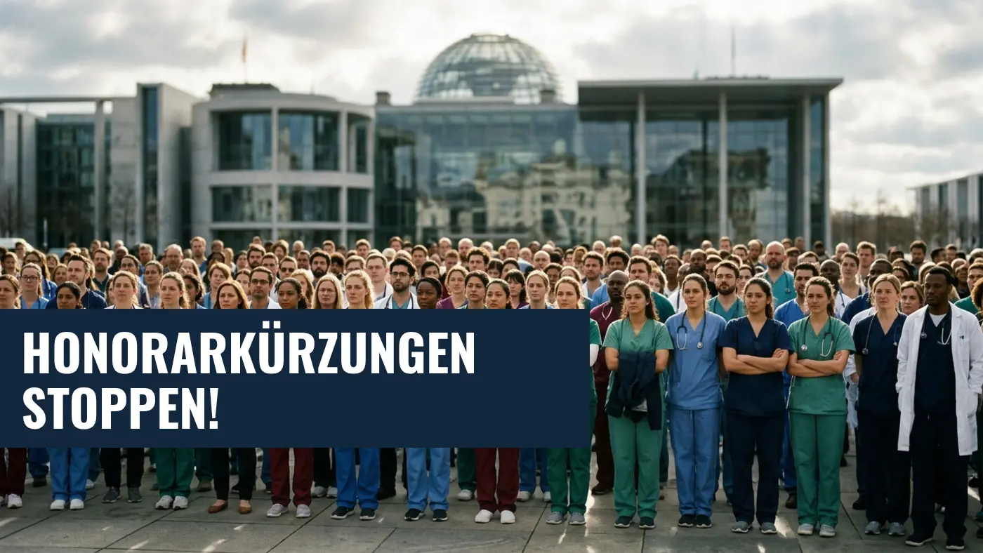 Protest am Bundestag: Psychotherapeuten gegen Honorarkürzungen