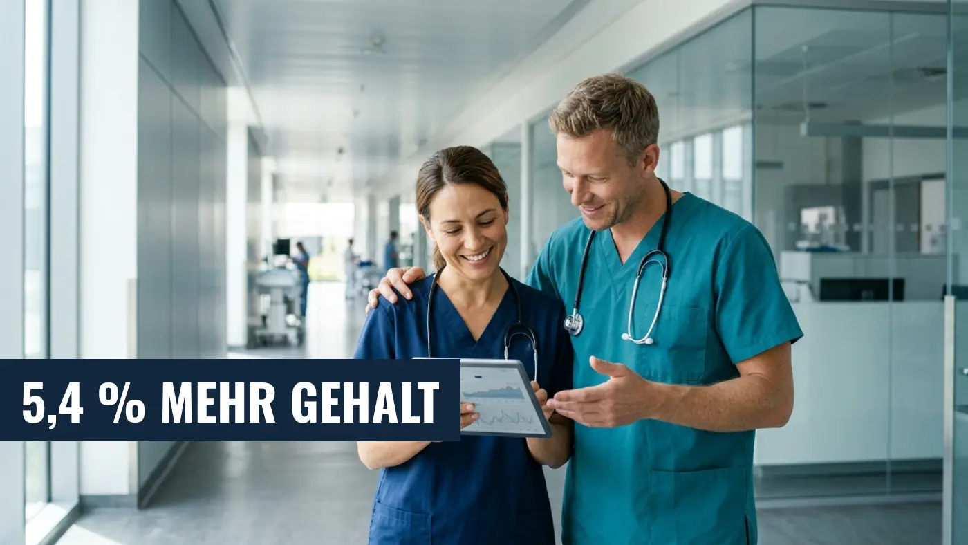 Tarifabschluss Unikliniken 2026: 5,4 % mehr Gehalt für Ärzte