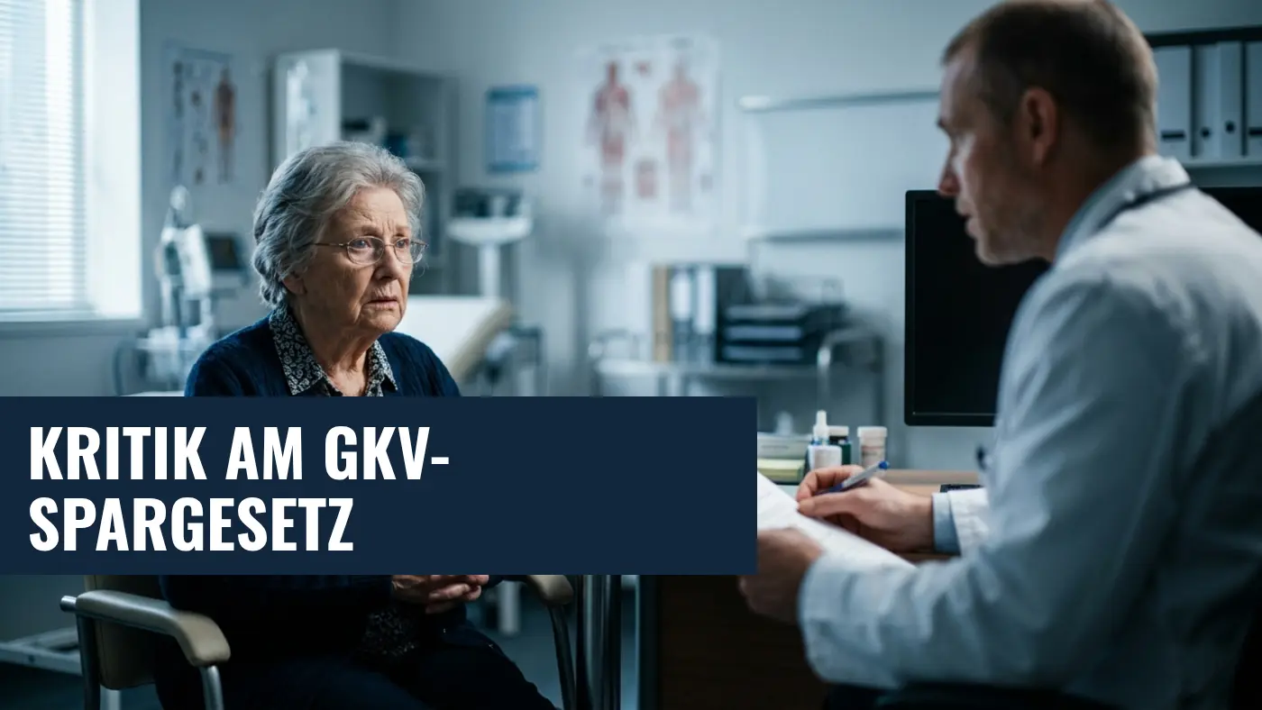 GKV-Spargesetz (BStabG): Massive Kritik an Versorgungsverschlechterung