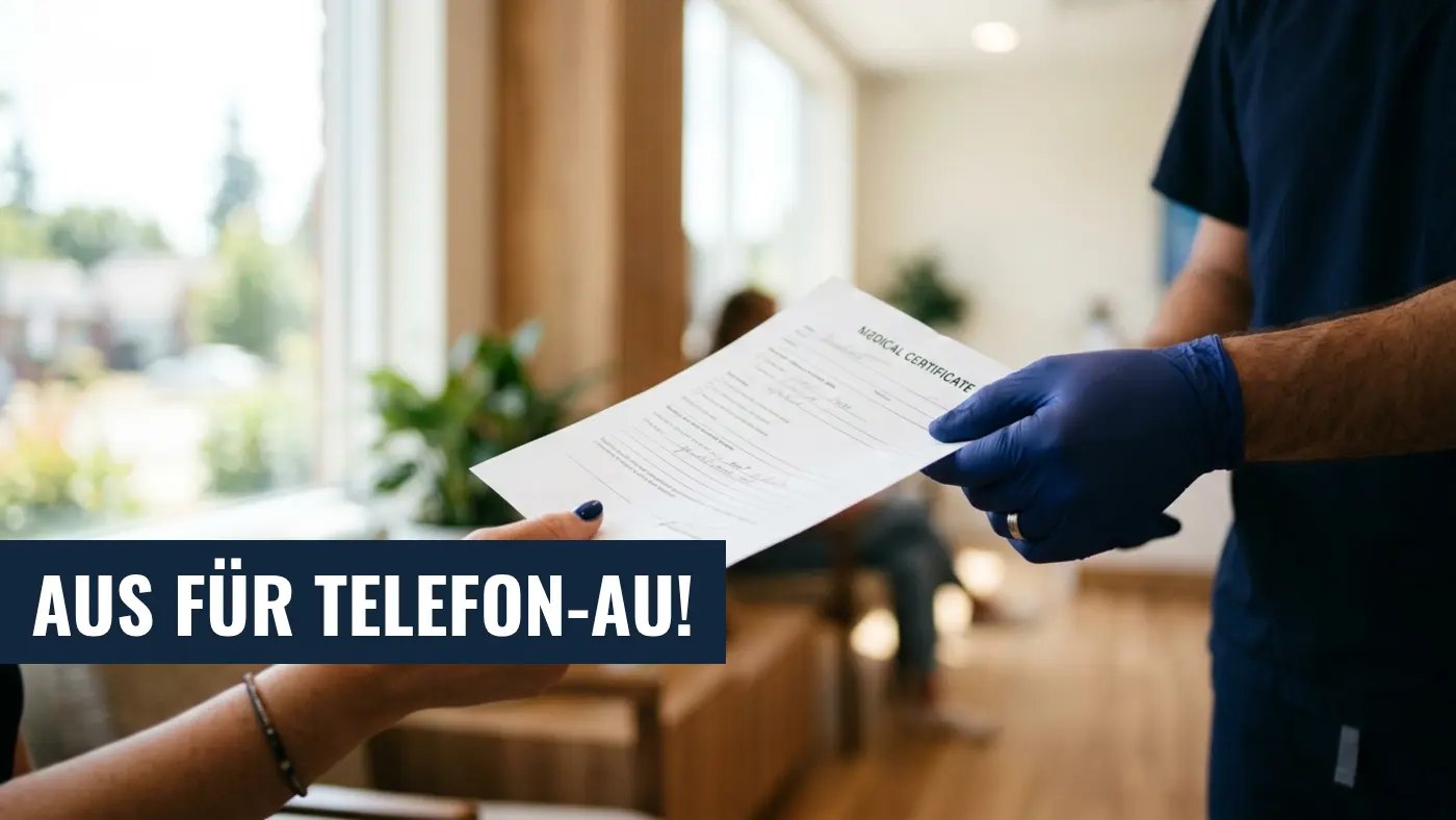 Telefon-AU wird abgeschafft: Krankschreibung ab 1. Tag geplant
