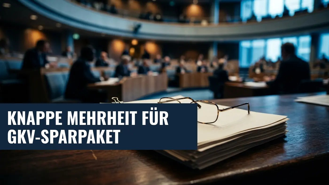 GKV-Sparpaket 2026: Knappe Mehrheit im Bundestag trotz Kritik