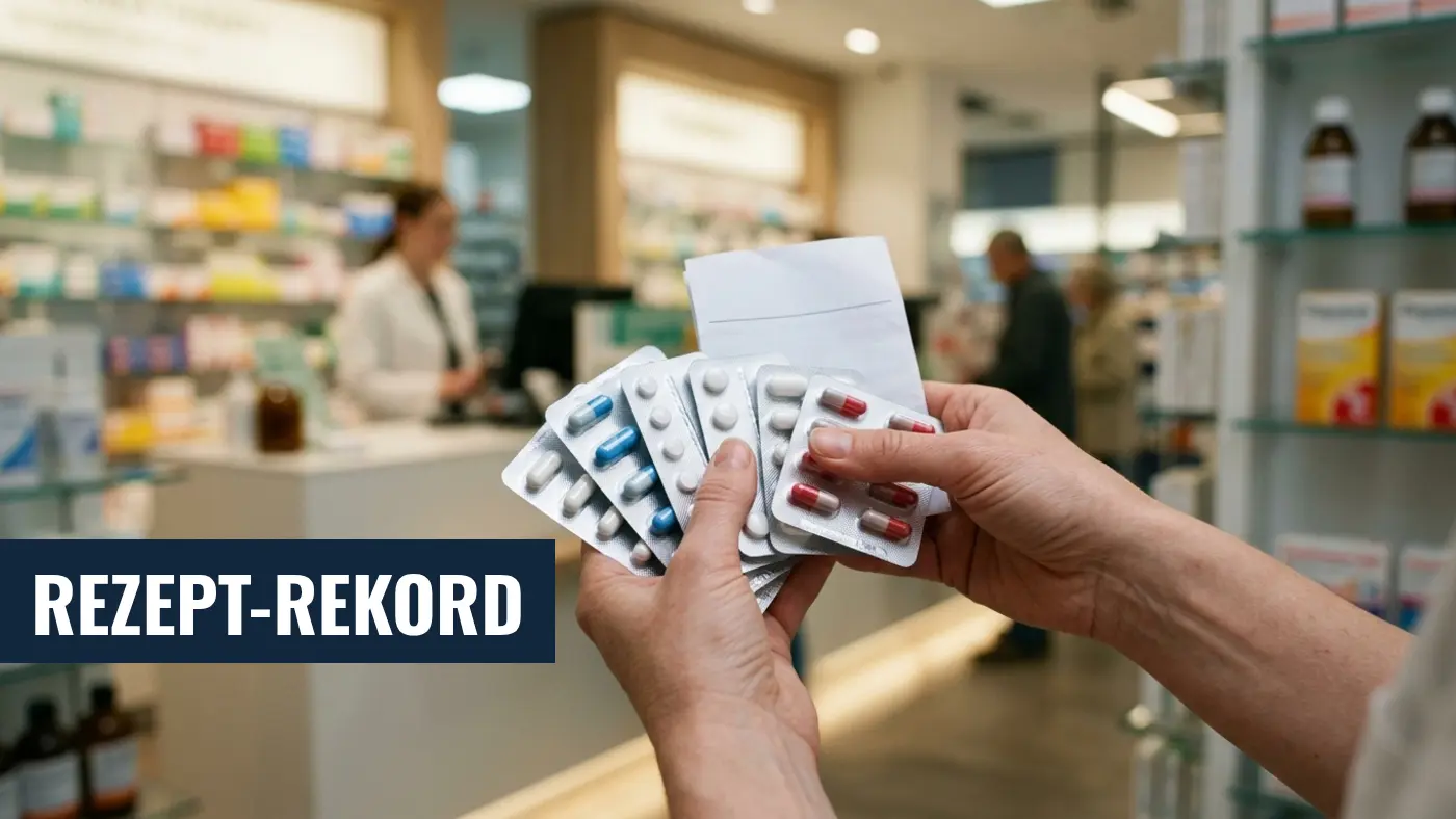 Neuer Höchstwert bei Arzneimitteln: TK meldet Rezept-Rekord 2026