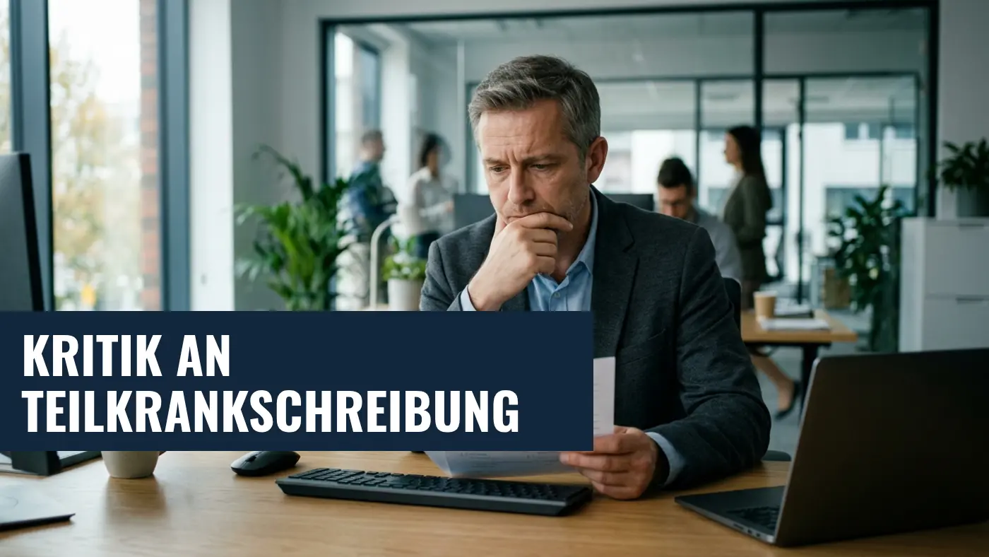 Teilkrankschreibung ab 2028: Massive Kritik von Unternehmen & Ärzten