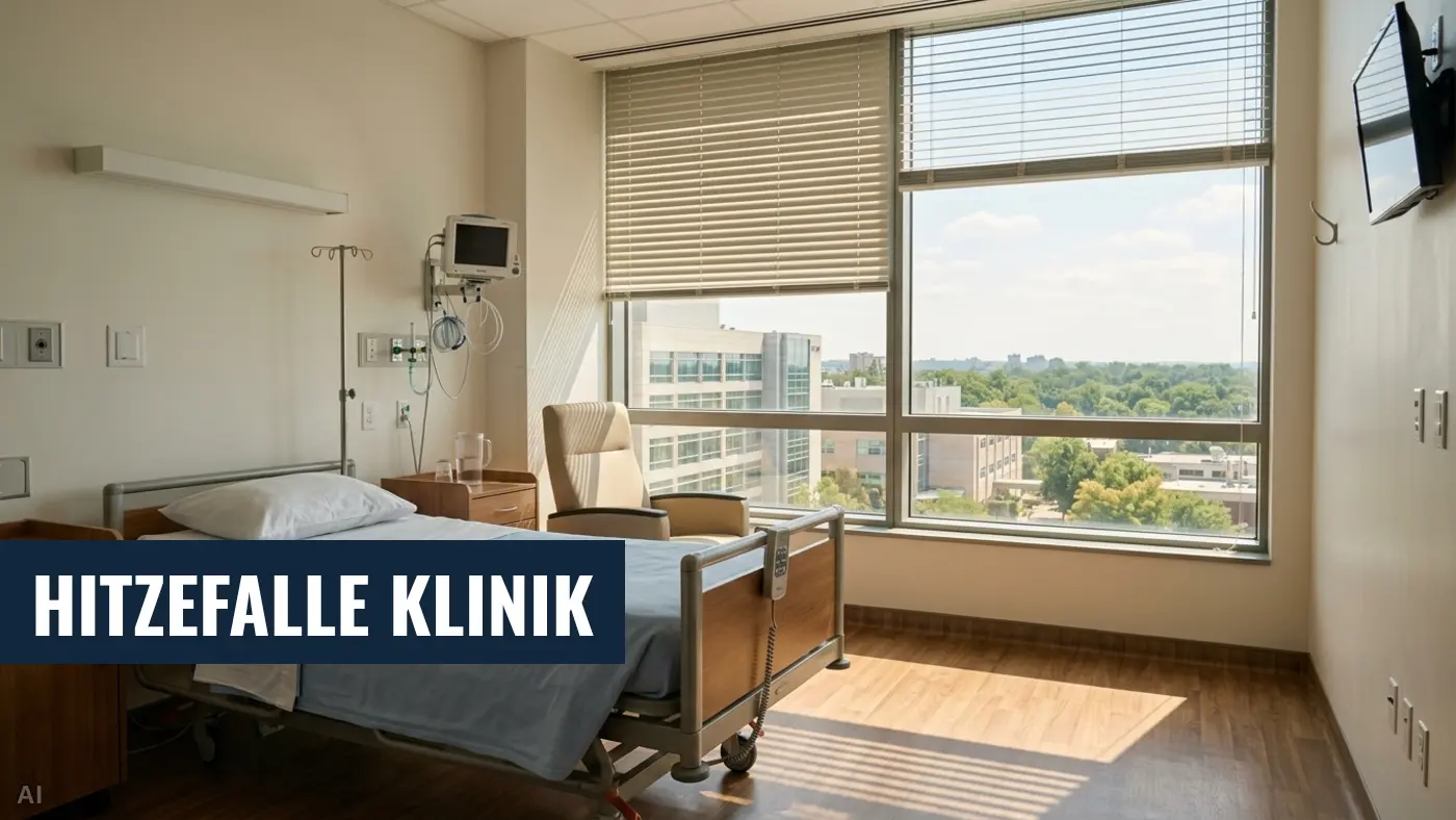Hitzeschutz in Kliniken: Nur 5 Prozent der Patientenzimmer gekühlt