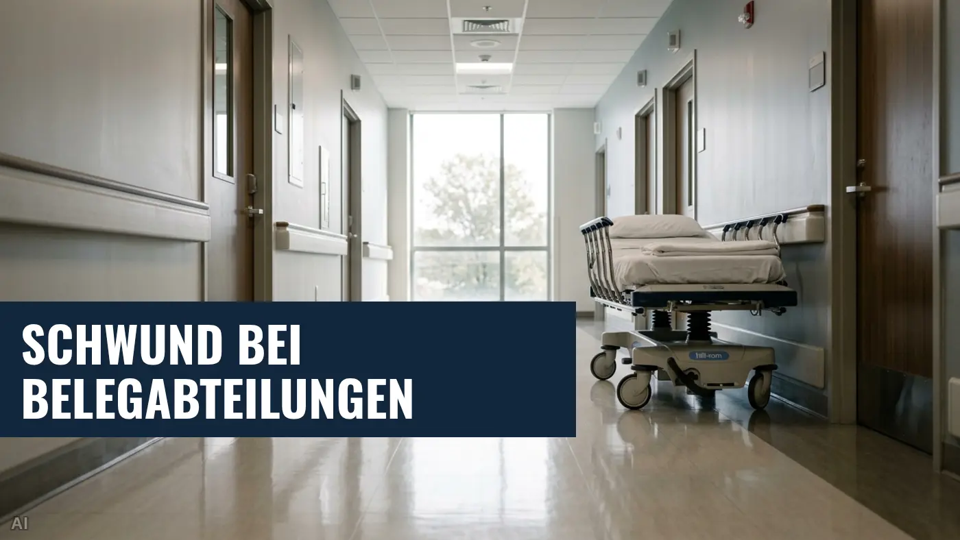 Krankenhäuser: Zahl der Belegabteilungen bricht um 22 Prozent ein