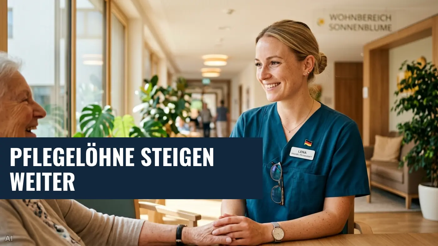 Pflegelöhne steigen um 3,4 Prozent: GKV fordert Pflegereform