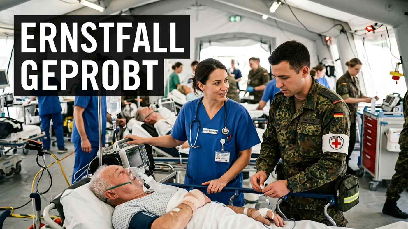 Großübung: Bundeswehr & zivile Kliniken proben den Ernstfall