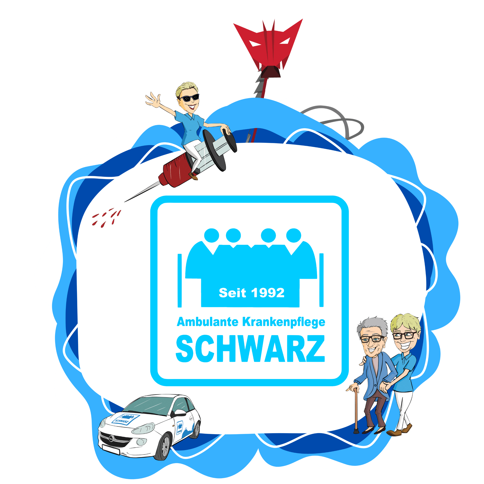 Ambulante Krankenpflege Schwarz Logo