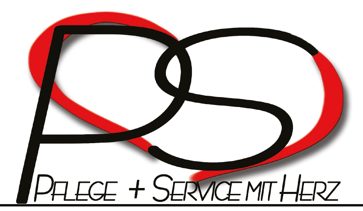 Pflege + Service mit Herz Logo