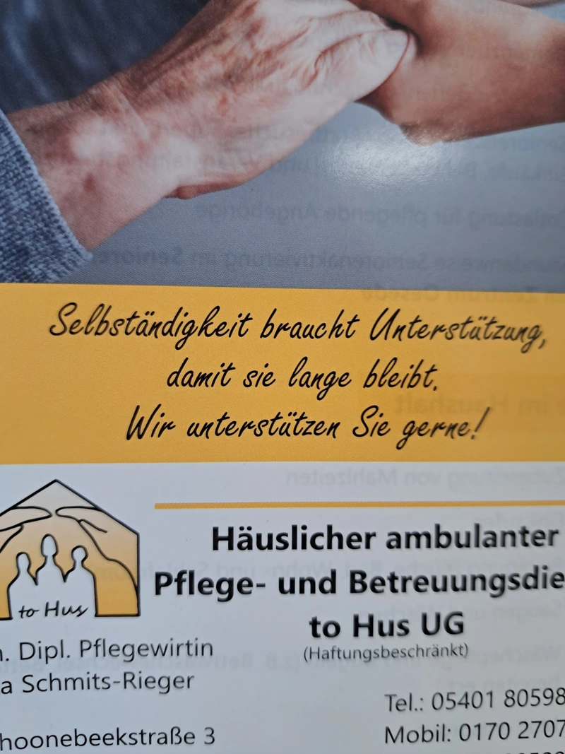Häuslicher Betreuungsdienst to Hus – Bild 3