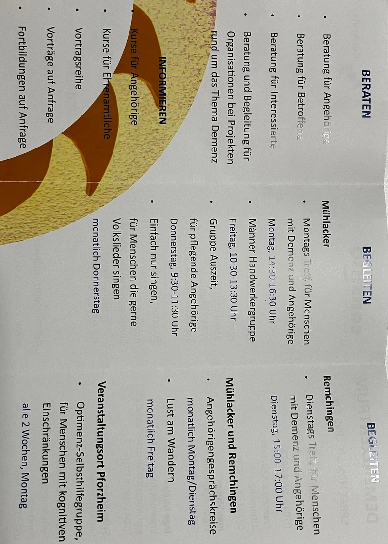 Dienstagstreff für Menschen mit Demenz und ihre Angehörigen, consilio Enzkreis – Bild 3