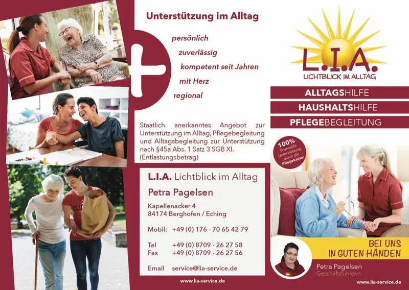 L.I.A. Lichtblick im Alter Petra Pagelsen Haushaltsnahe Dienstleistungen – Bild 1