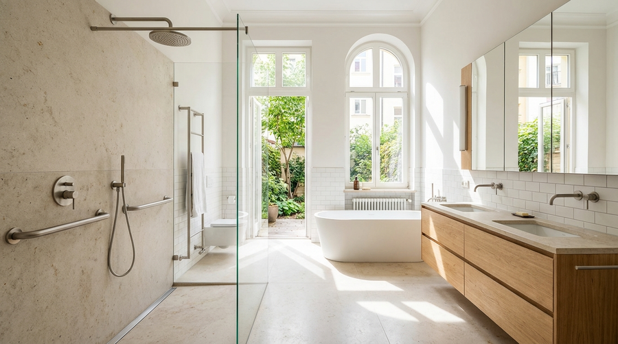 Barrierefreies Bad Test mit Gemini