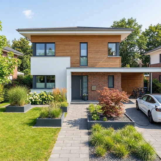 Modernes, gepflegtes Einfamilienhaus mit kleinem Vorgarten