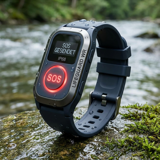Wasserdichter Hausnotruf-Sender als Armband