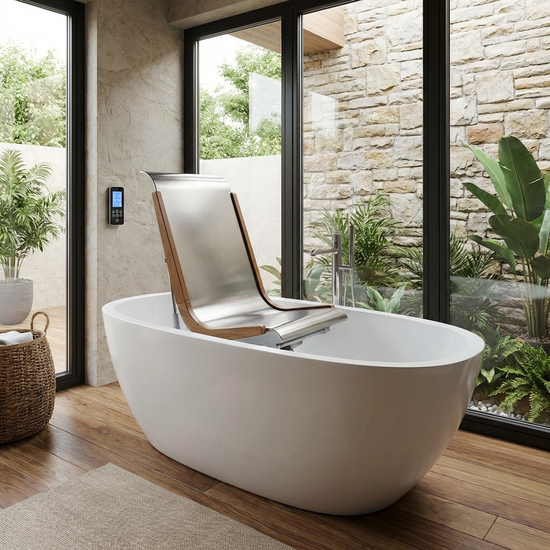 Ergonomischer Badewannenlift in einer modernen Badewanne