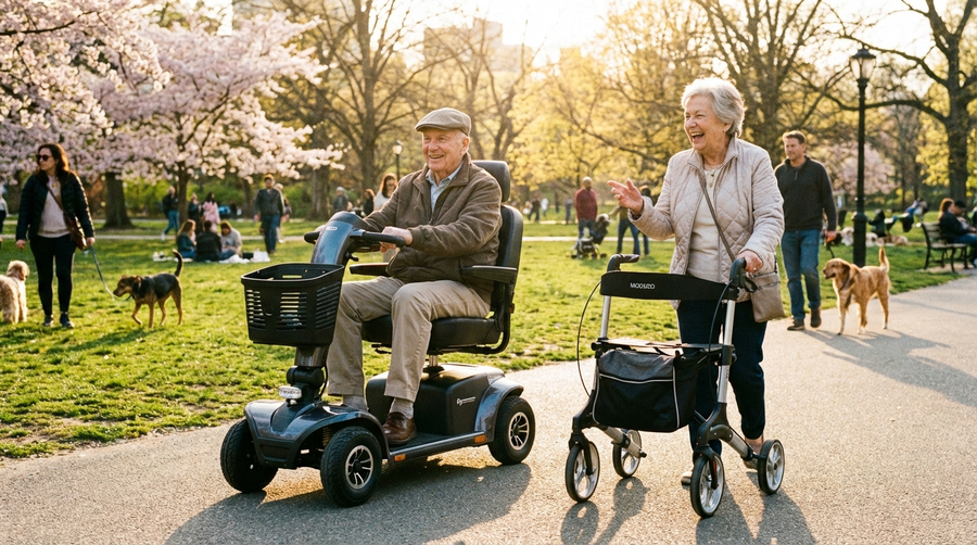 Rollator oder Elektromobil? Die richtige Mobilitätshilfe für Senioren finden