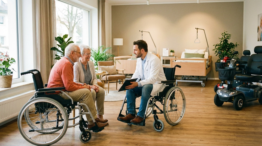 Sanitätshaus in Düsseldorf finden: Der große Ratgeber für Rollstuhl, Pflegebett & Co.