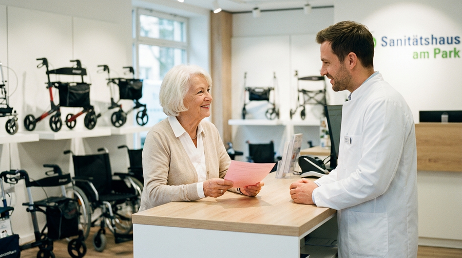 Rezept einlösen im Sanitätshaus in Wuppertal: Zuzahlungen, Fristen und Hausbesuche
