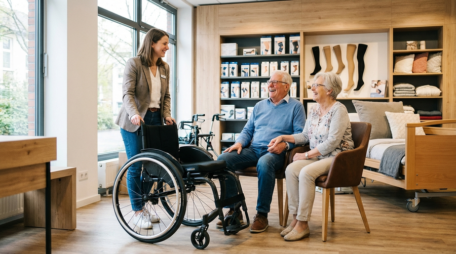 Rollstuhl, Pflegebett & Co. in Krefeld: Das passende Sanitätshaus finden