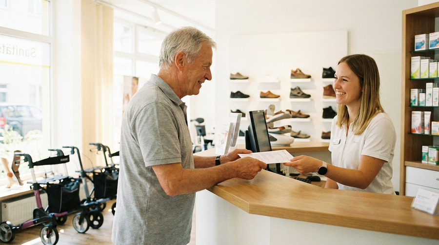 Rezept einlösen im Sanitätshaus in Mainz: Zuzahlungen, Fristen und Hausbesuche