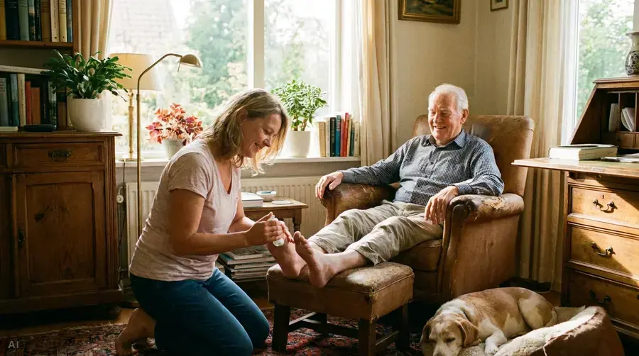 Polyneuropathie & Fußpflege: Darauf müssen pflegende Angehörige dringend achten