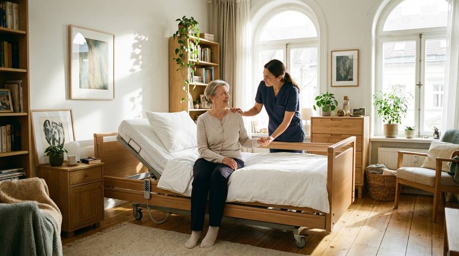 Seniorengerechtes Bett: Pflegebett beantragen und finanzieren