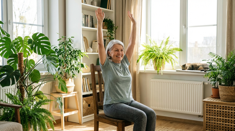 Sitzgymnastik für Senioren: Fit bleiben trotz Rollstuhl oder Schwäche