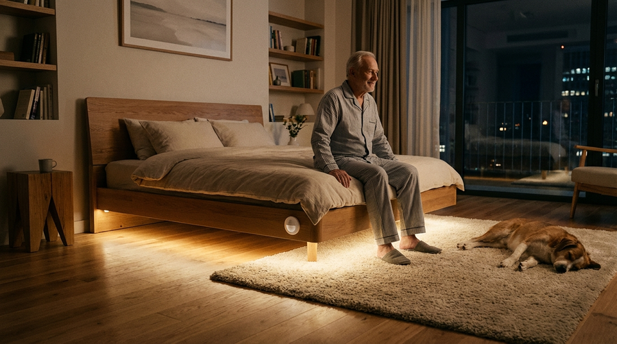 Smarte Beleuchtung gegen nächtliche Stürze bei Senioren