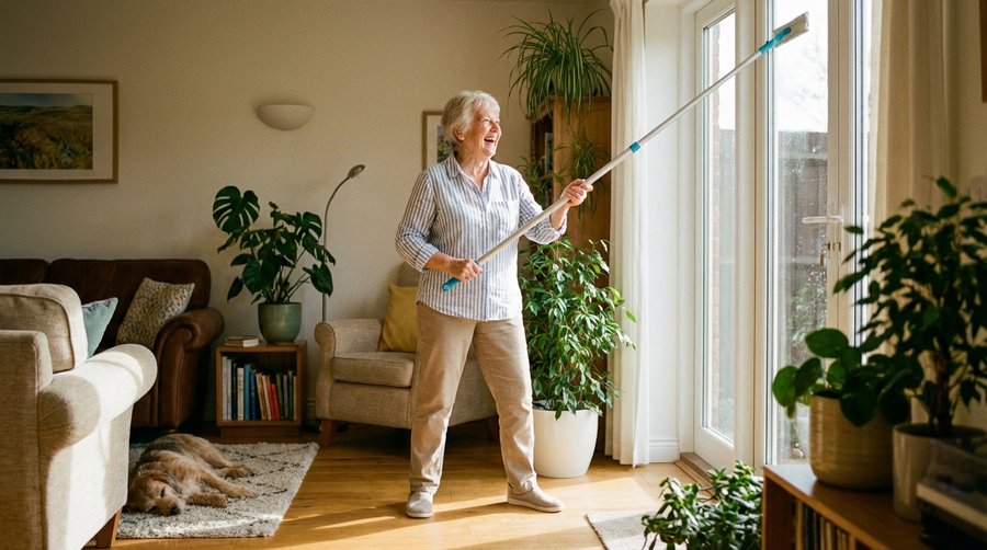 Fensterputzen im Alter: Sichere Tipps & Hilfsmittel für Senioren